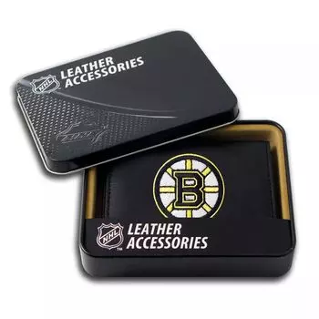 Кожаный кошелек в три сложения Boston Bruins