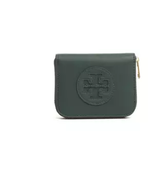 Кожаный кошелек женские аксессуары Tory Burch, зеленый