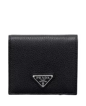 Кожаный кошелёк Prada, черный