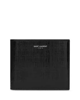 Кожаный кошелёк SAINT LAURENT, черный