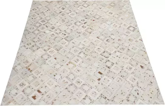 Кожаный ковер для домашнего дела "Арно", прямоугольный, каждый ковер уникален, гостиная Home affaire 80х150 см, серый/кремовый