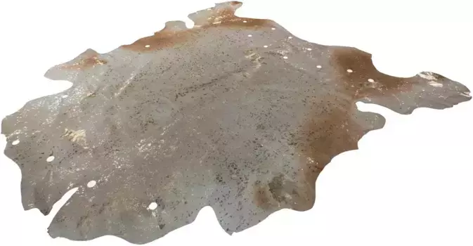 Кожаный ковер мой дом "Лето", прямоугольный, гостиная My home 90х160 см, слоновая кость/золотой