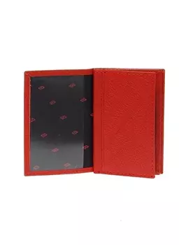 Кожаный красный кошелек на кнопках Cotton Bar