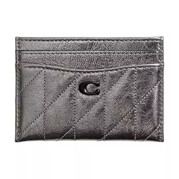 Кожаный мини-чехол для карточек, женский, в жестяной банке COACH, Tin
