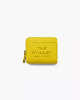 Кожаный мини-компактный кошелек Marc Jacobs, цвет Daisy Yellow