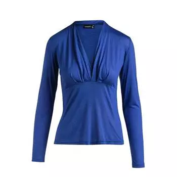 Кожаный модный кэш из кашемира и прочного эластичного джерси на некоторых длинных длинах Conquista, синий