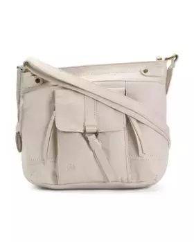 Кожаный органайзер через плечо Born, цвет Bone