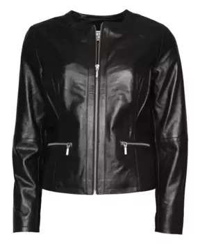 Кожаный пиджак 2-Biz, черный