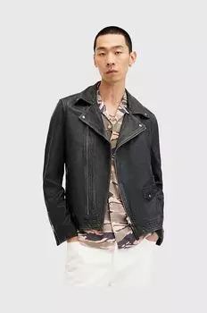 Кожаный пиджак AllSaints, черный