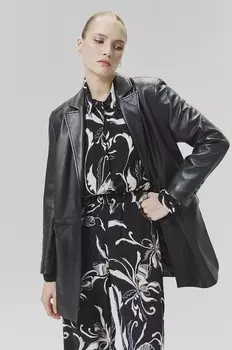 Кожаный пиджак Answear Lab, черный