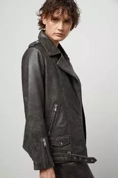 Кожаный пиджак Answear Lab, серый