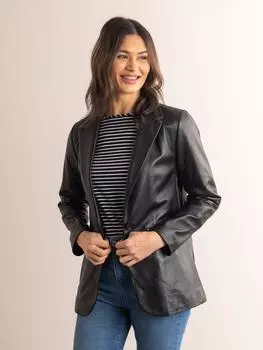 Кожаный пиджак Bleestone Lakeland Leather, черный