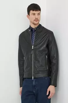 Кожаный пиджак Bomboogie, черный