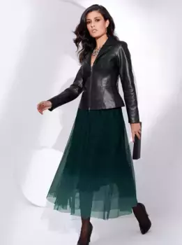 Кожаный пиджак Creation L "Leather Blazer", черный