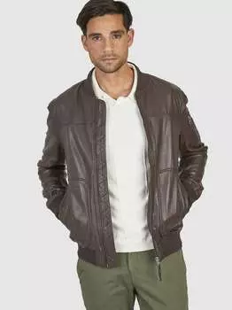 Кожаный пиджак Daniel Hechter, коричневый