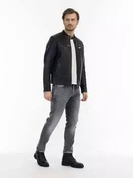 Кожаный пиджак Dreimaster, черный