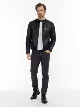 Кожаный пиджак Dreimaster, черный