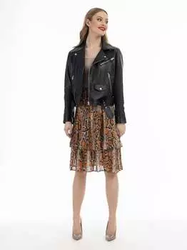 Кожаный пиджак Faina, черный