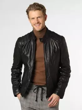 Кожаный пиджак Finshley & Harding, черный