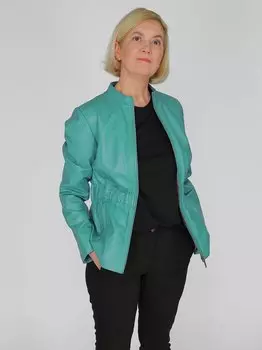 Кожаный пиджак Jcc, бирюзовый