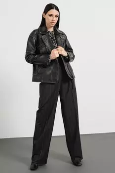 Кожаный пиджак Max&Co, черный