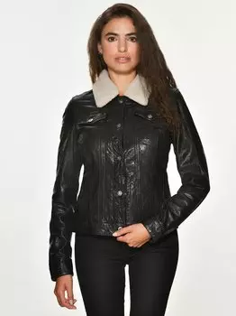 Кожаный пиджак Maze, черный