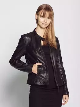 Кожаный пиджак Maze, черный