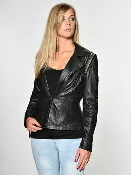 Кожаный пиджак Maze, черный