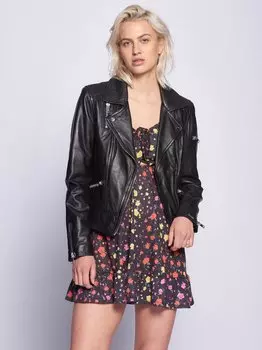 Кожаный пиджак Maze, черный