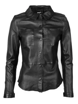 Кожаный пиджак Maze, черный