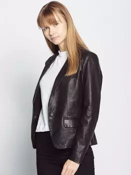 Кожаный пиджак Maze, черный