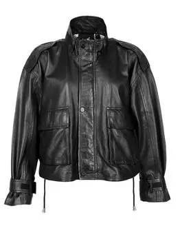Кожаный пиджак Maze, черный