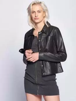 Кожаный пиджак Maze, черный