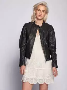 Кожаный пиджак Maze, черный