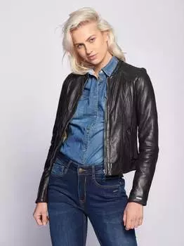 Кожаный пиджак Maze, черный