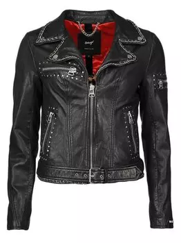 Кожаный пиджак Maze, черный