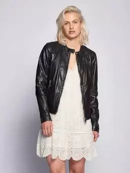 Кожаный пиджак Maze, черный