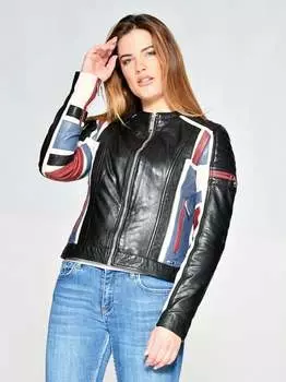 Кожаный пиджак Maze, черный