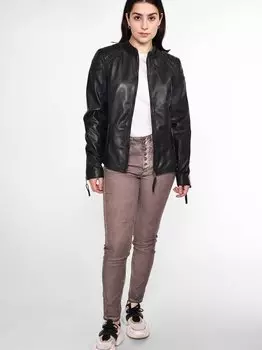 Кожаный пиджак Maze, черный