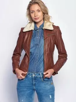 Кожаный пиджак Maze, коричневый