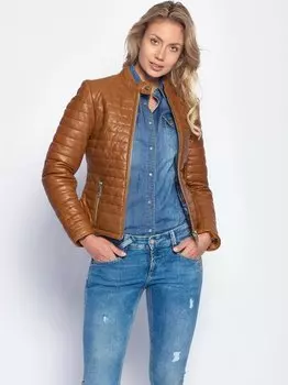 Кожаный пиджак Maze, коричневый