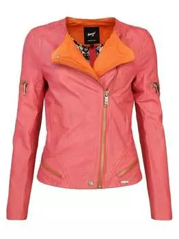 Кожаный пиджак Maze, розовый