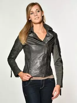 Кожаный пиджак Maze, серый