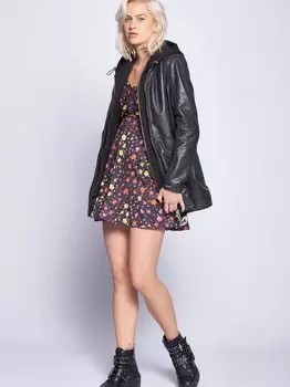 Кожаный пиджак Maze, серый