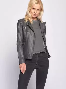 Кожаный пиджак Maze, серый