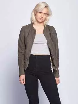 Кожаный пиджак Maze, зеленый