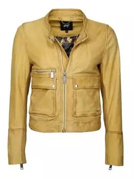 Кожаный пиджак Maze, желтый