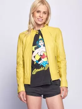 Кожаный пиджак Maze, желтый
