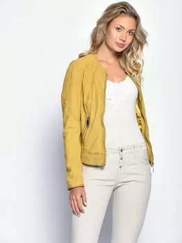 Кожаный пиджак Maze, желтый