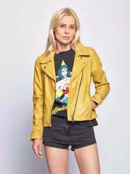 Кожаный пиджак Maze, желтый